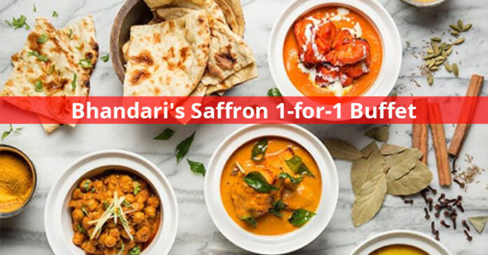 Bhandari's Saffron 1-for-1 Buffet Promotion