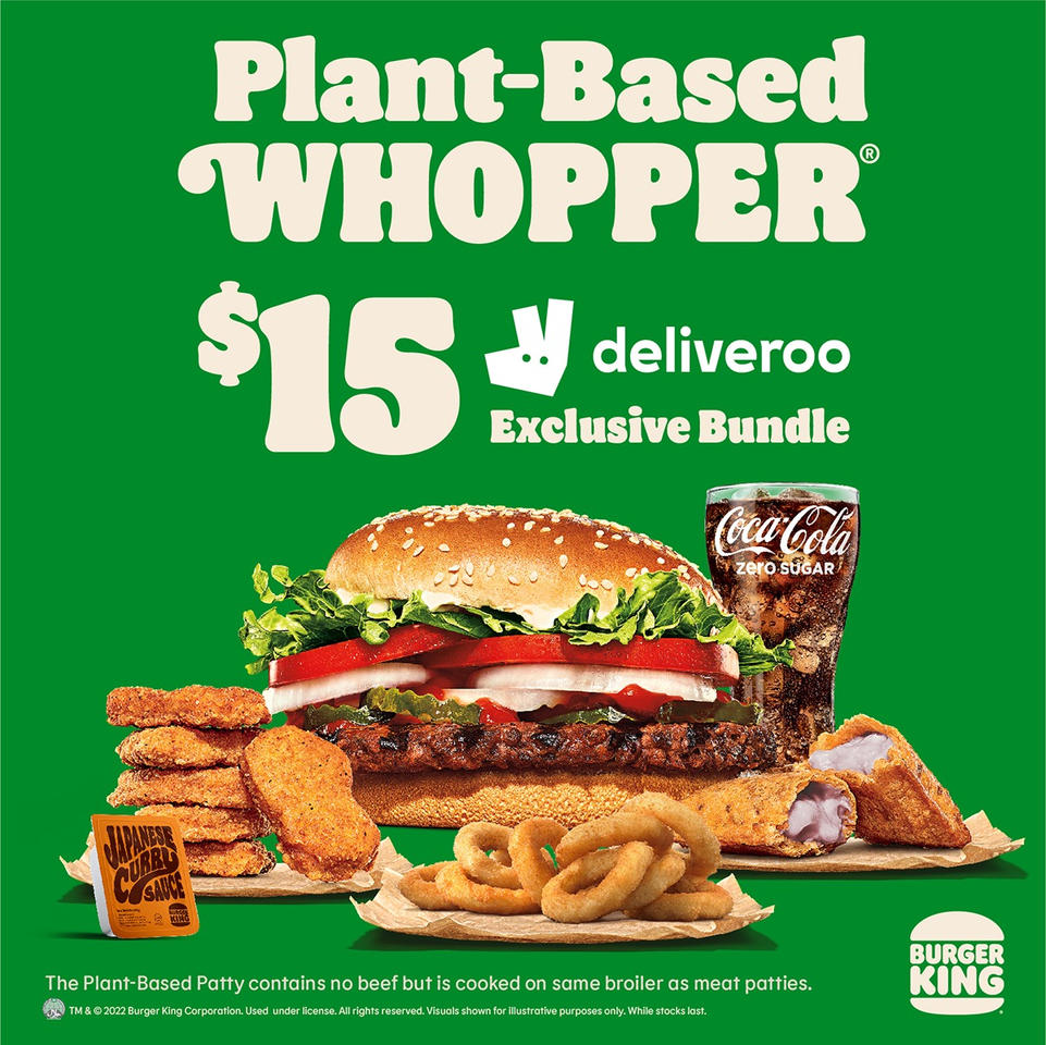 Burger King S$15 Plant-Based WHOPPER® Bundle