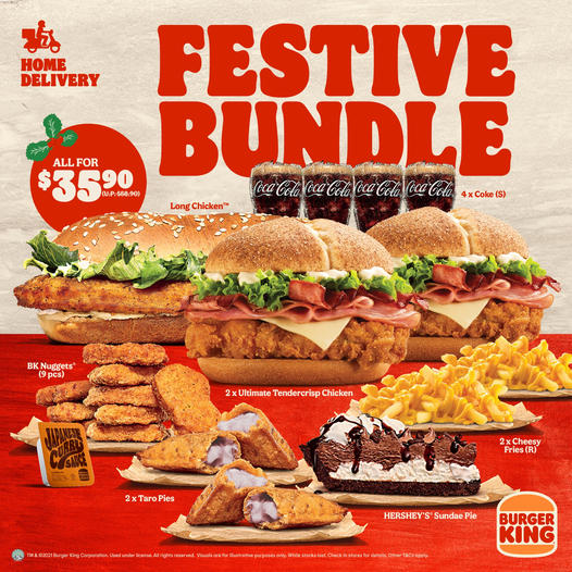 Burger King Festive Bundle Deal at S$35.90