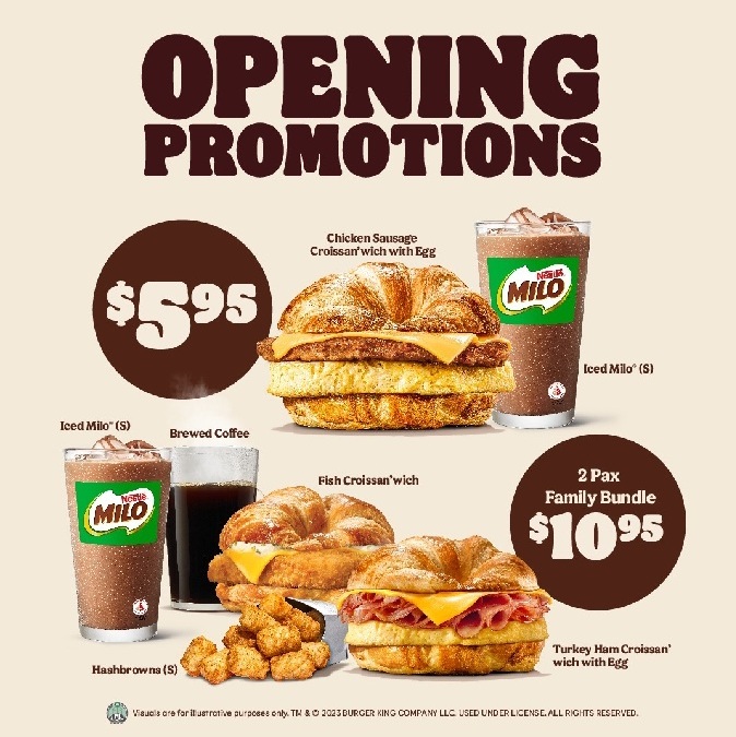 Burger King Opening Offers from S$2