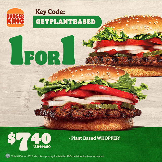Burger King Promo Code: 1-for-1 Plant-Based Whopper