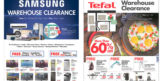 COURTS Megastore Samsung Tefal warehouse clearance 2017