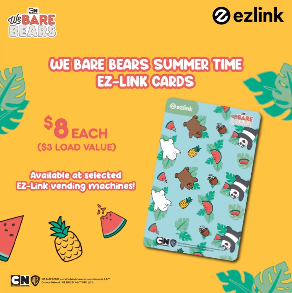 EZ-Link Card Deal: S$8 We Bare Bears Summer Time Card