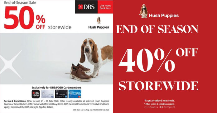 Hush Puppies End of Season Sale, updated on 25 Feb 2020