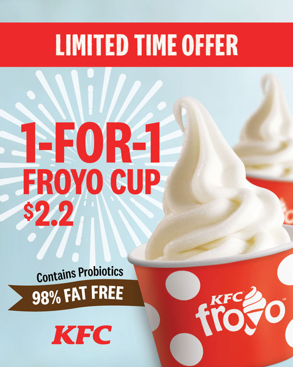 KFC 1-for-1 Froyo promotion