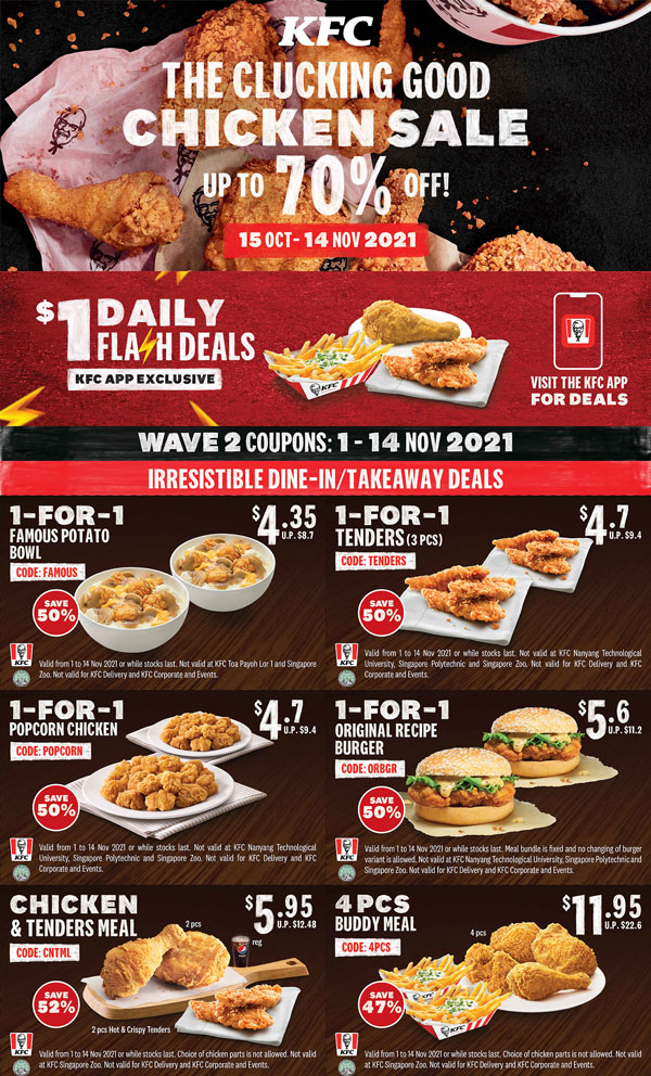 KFC Clucking Good Chicken Sale Oct - Nov 2021