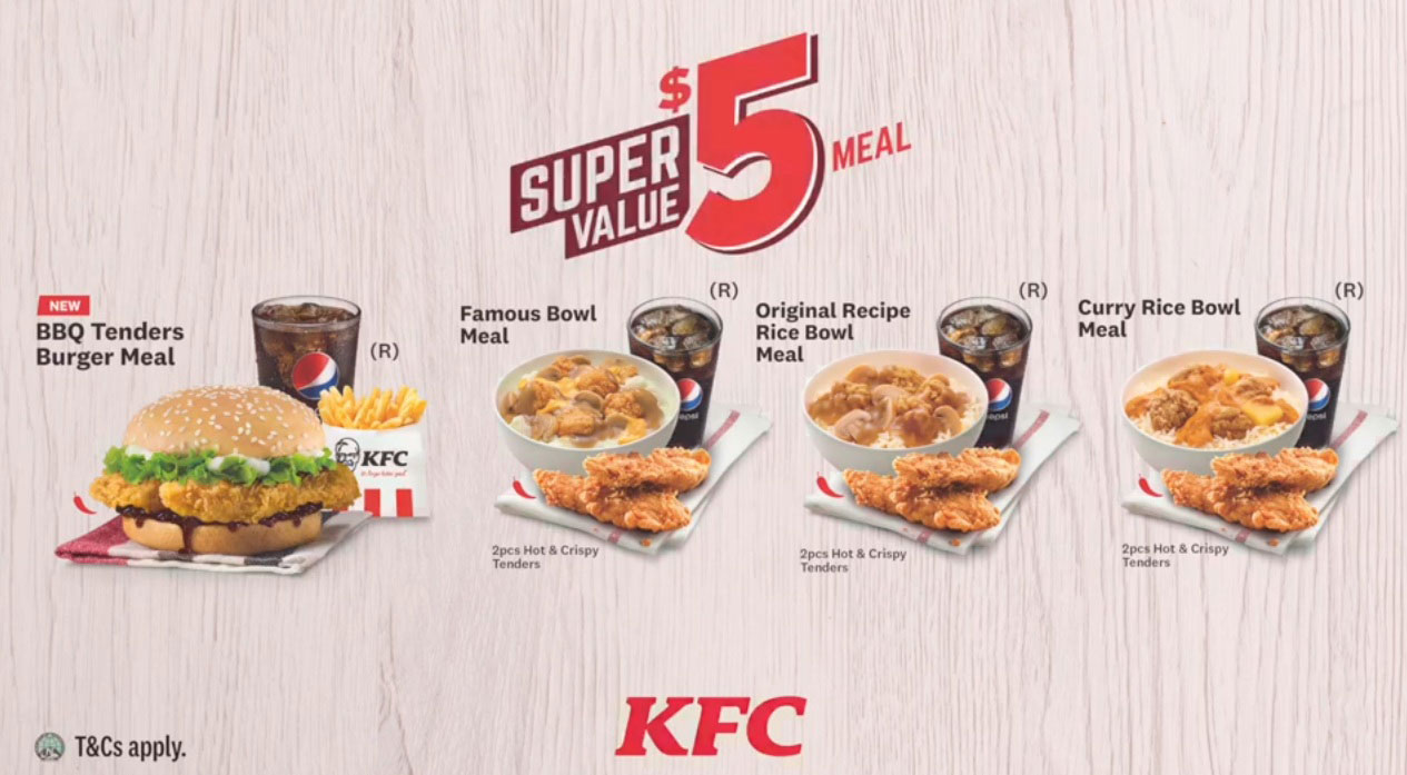 KFC Promotions 50 Off 5 for 8 Chicken Tuesday 5 Meal SGDtips