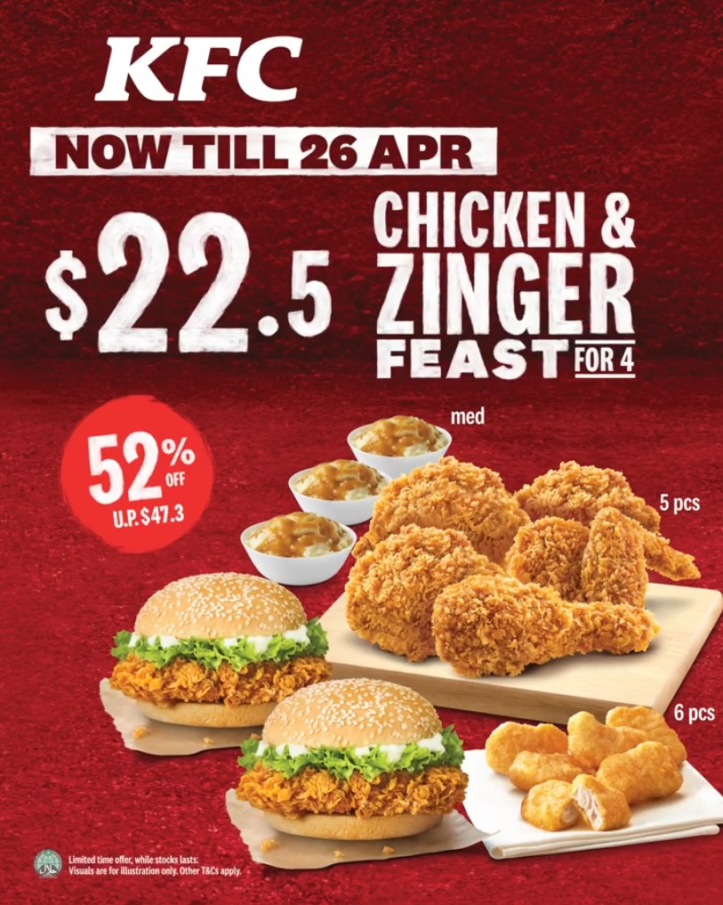 KFC Chicken & Zinger Feast for 4