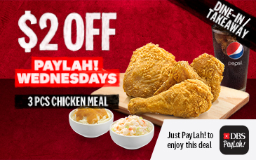 S$2 Off PayLah! Wednesday at KFC
