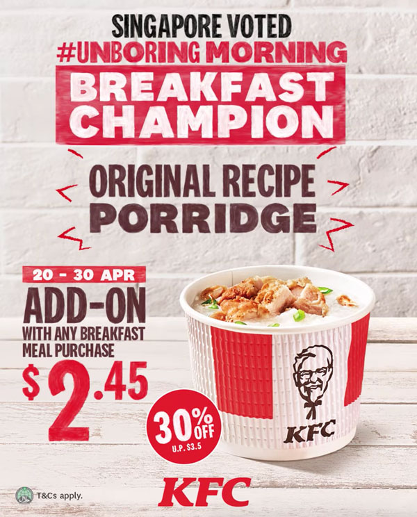 KFC breakfast champion promo