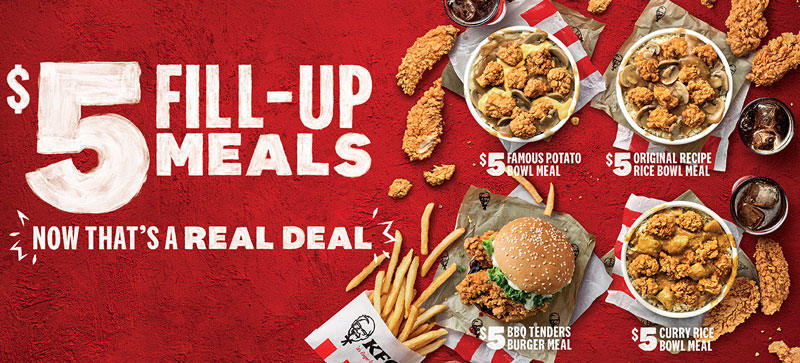 KFC Promo: S$5 Meals