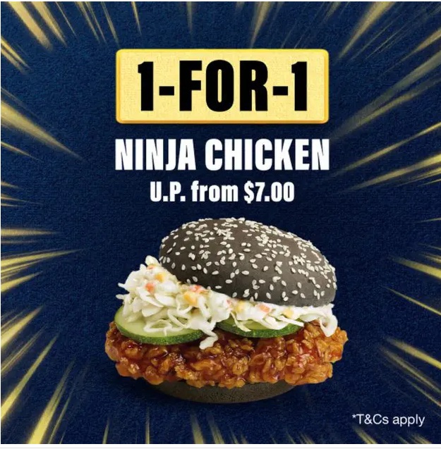 McDonald's 1-for-1 Ninja Chicken Burger Promo