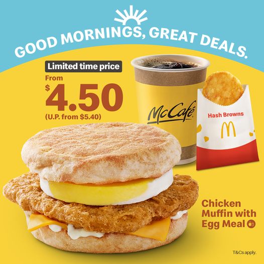 McDonald's Breakfast McSave Meal from S$4.50