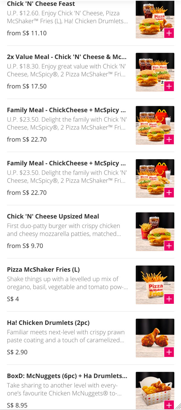 McDonald's promotions via foodpanda