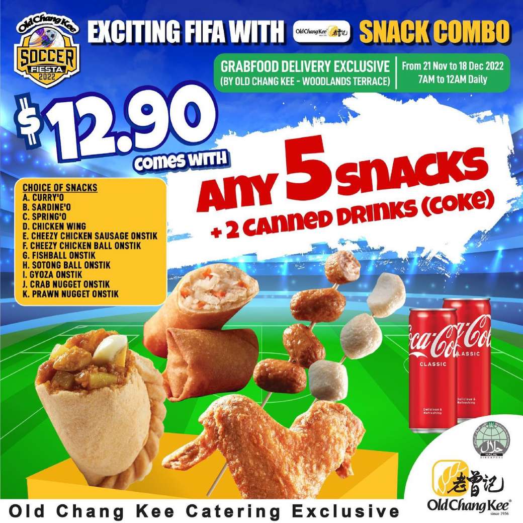 Old Chang Kee promo - S$12.90 Snack Combo