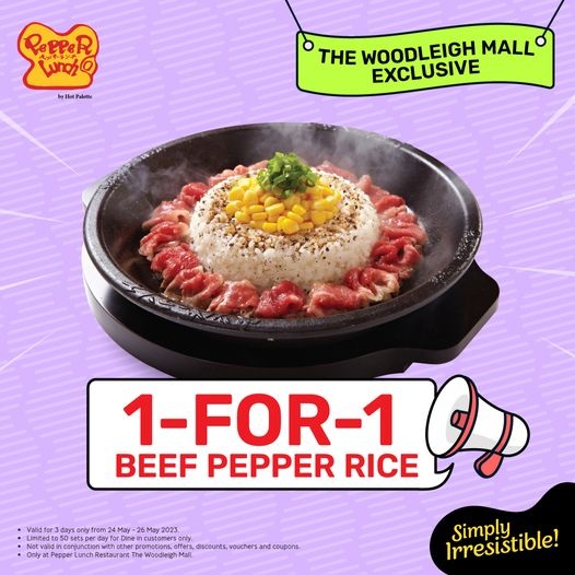 Pepper Lunch Opening Promo: 1-For-1 Beef Pepper Rice