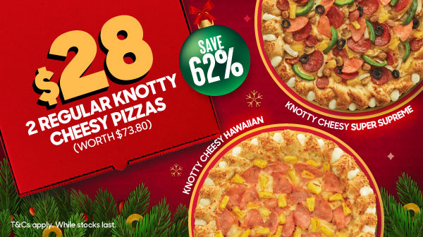 Pizza Hut Promo Code: 62% Off 2 Reg. Knotty Cheesy Pizzas