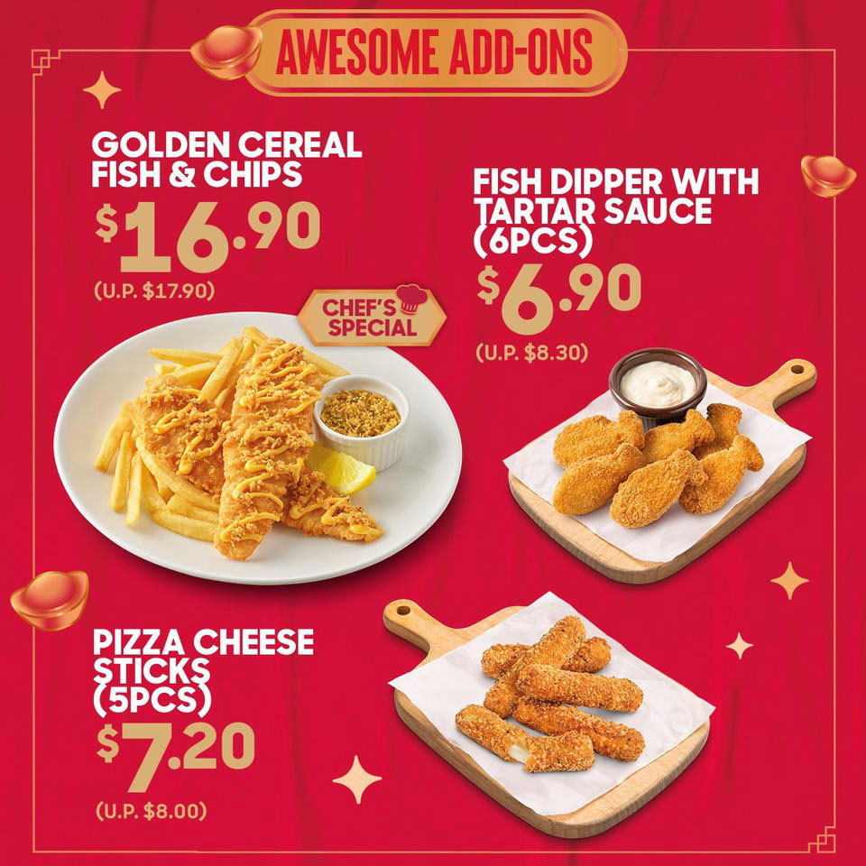 Pizza Hut Awesome Add-ons from S$6.80 