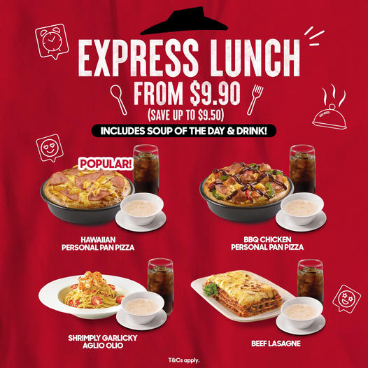 Pizza Hut Express Lunch Deals from S$9.90