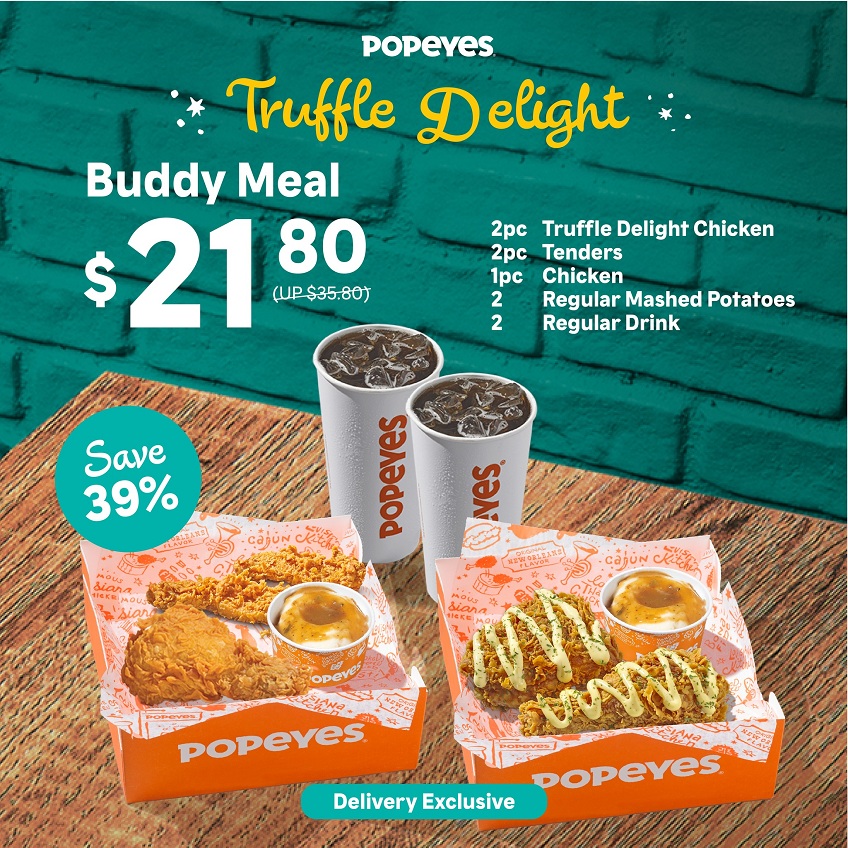 Popeyes Delivery Deals from S$21.80