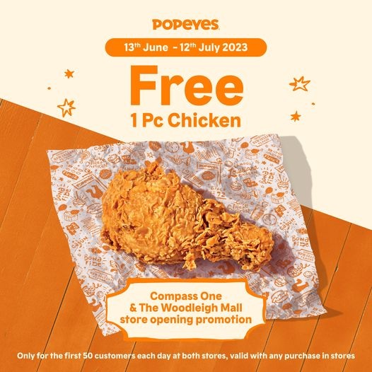 Popeyes Free Chicken Promotion