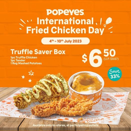 Popeyes Promotion: S$6.50 Truffle Saver Box