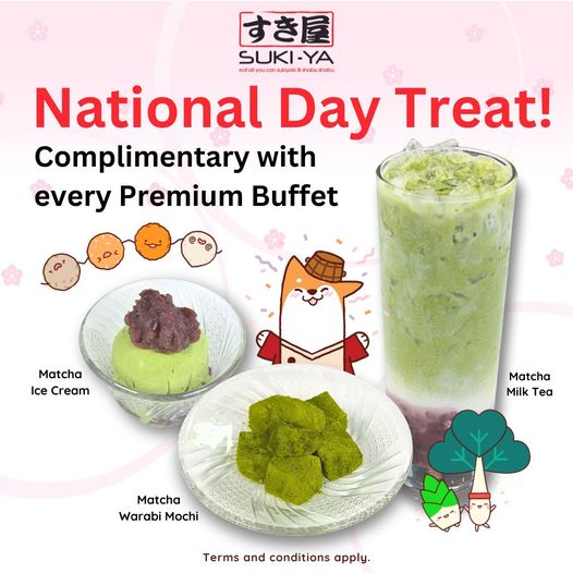 SUKI-YA National Day Offer: Complimentary Items