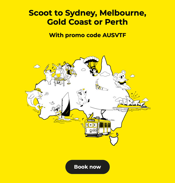 Scoot promotion for flights to Australia