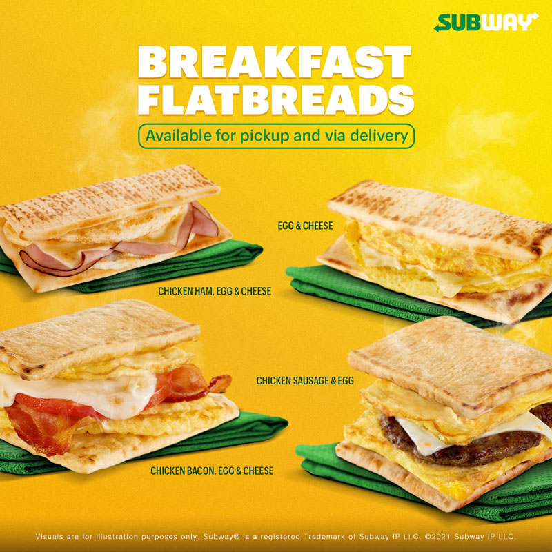 Subway Breakfast Flatbreads