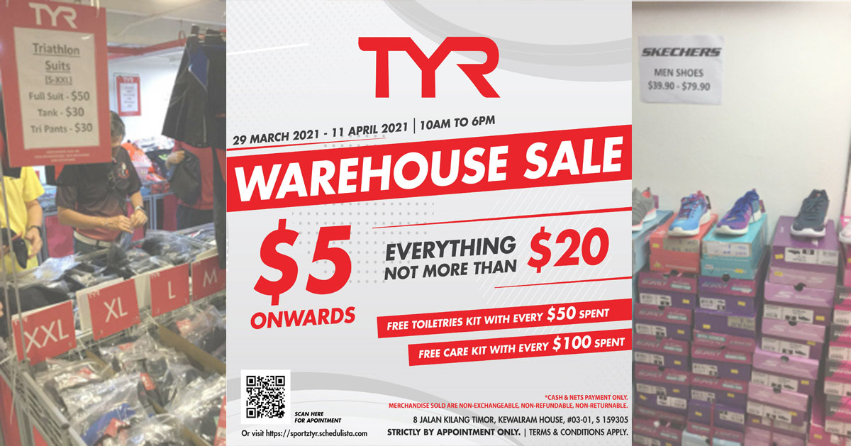 TYR 2021 Warehouse Sale SGDtips