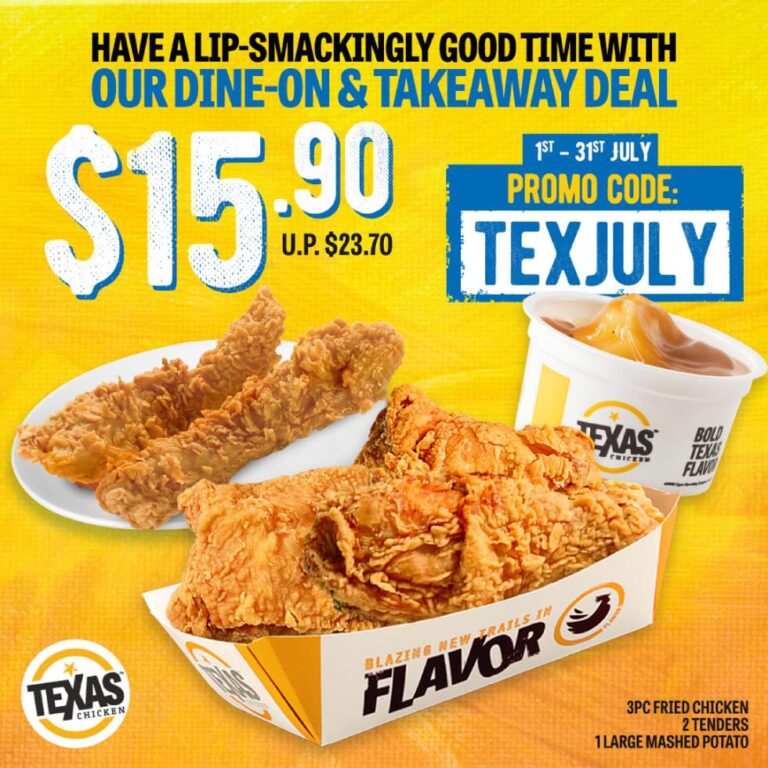 Texas Chicken Promotions 40 OFF S10 SAVING SGDtips