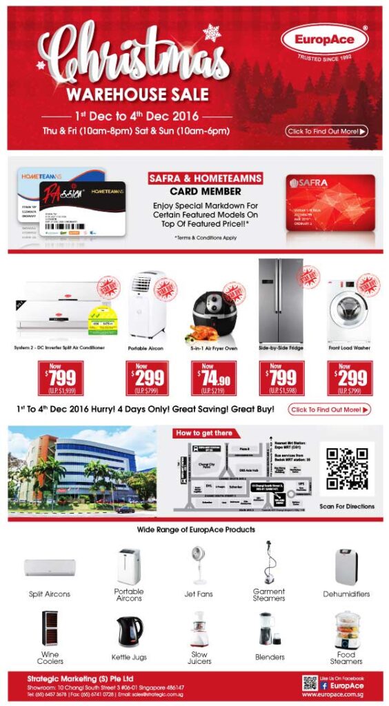 EuropAce Warehouse Sale SGDtips