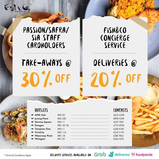 Passion/SAFRA/SIA Staff Offer: 30% OFF