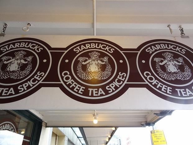 Starbucks original logo showed mermaid breast