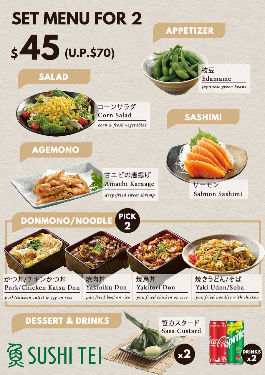 Sushi Tei’s Promotions: 43% OFF, S$7.80 Deals | SGDtips